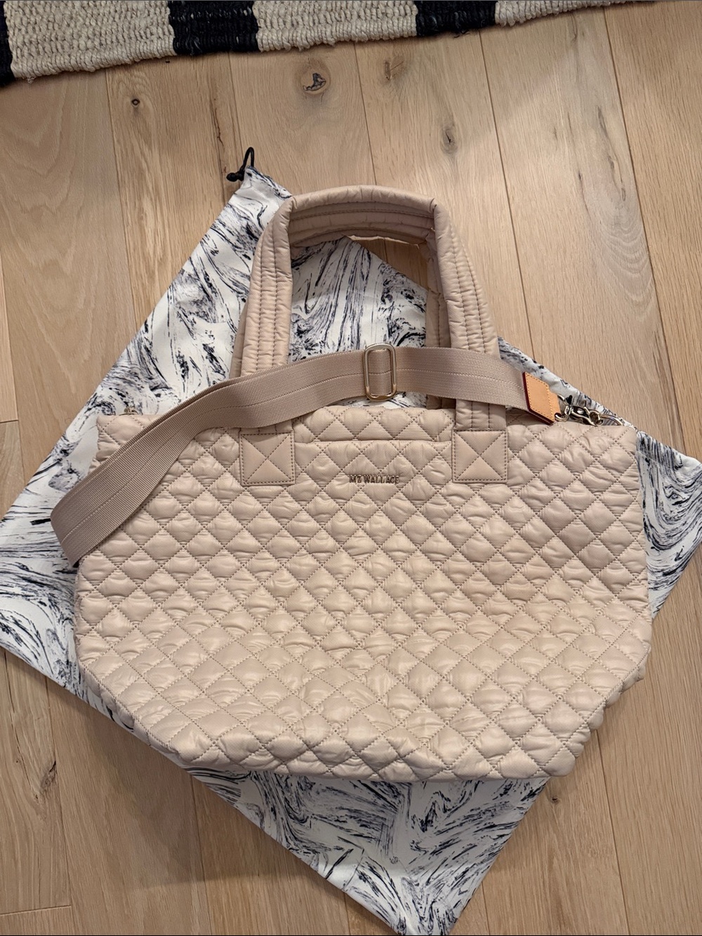 Mz Wallace medium metro deluxe tote in sand